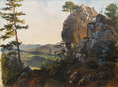 Landscape with the Balber Stones near Miesenbach by Friedrich Gauermann